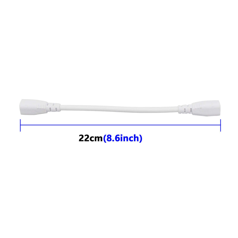 SinLoon T5 T8 LED Tube Connector Cable Wire 8.5inch Double Male to Male End Extension Cord for Integrated LED Fluorescent Tube Light Bulb Lamp Holder Socket(2-Pack 3Pin Male)