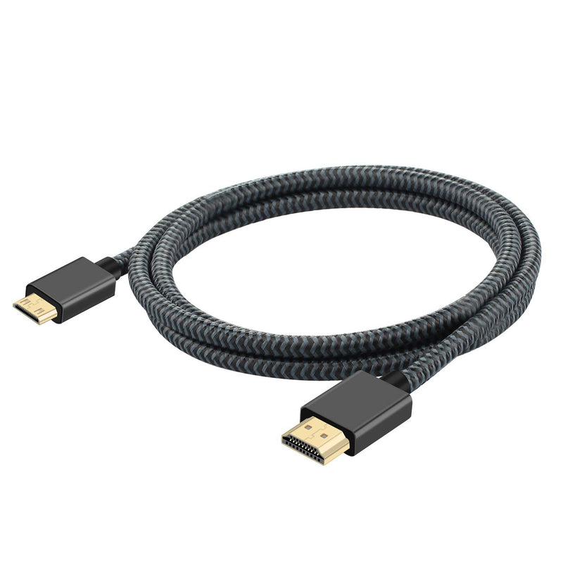 2 Pack Mini HDMI to HDMI Cable 10FT,UseBean High Speed 4K 60Hz Mini HDMI Male to Male HDMI 2.0 Cord,Compatible with Sony/Nikon/Canon Camera, Camcorder,Laptop,Graphics Video Card,Raspberry Pi Zero W Gray