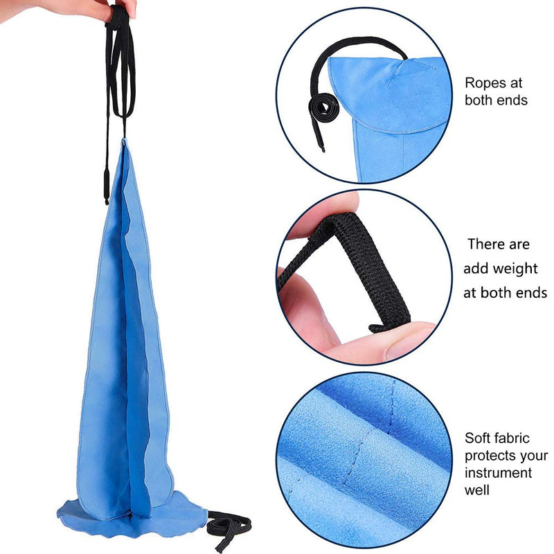 Saxophone Care Set, 2 pcs of Cleaning Cloth, Remove Water and Dirt from the inner Wall, Suitable for Alto Saxophone, Tenor Saxophone, Clarinet, Flute, Soprano etc.