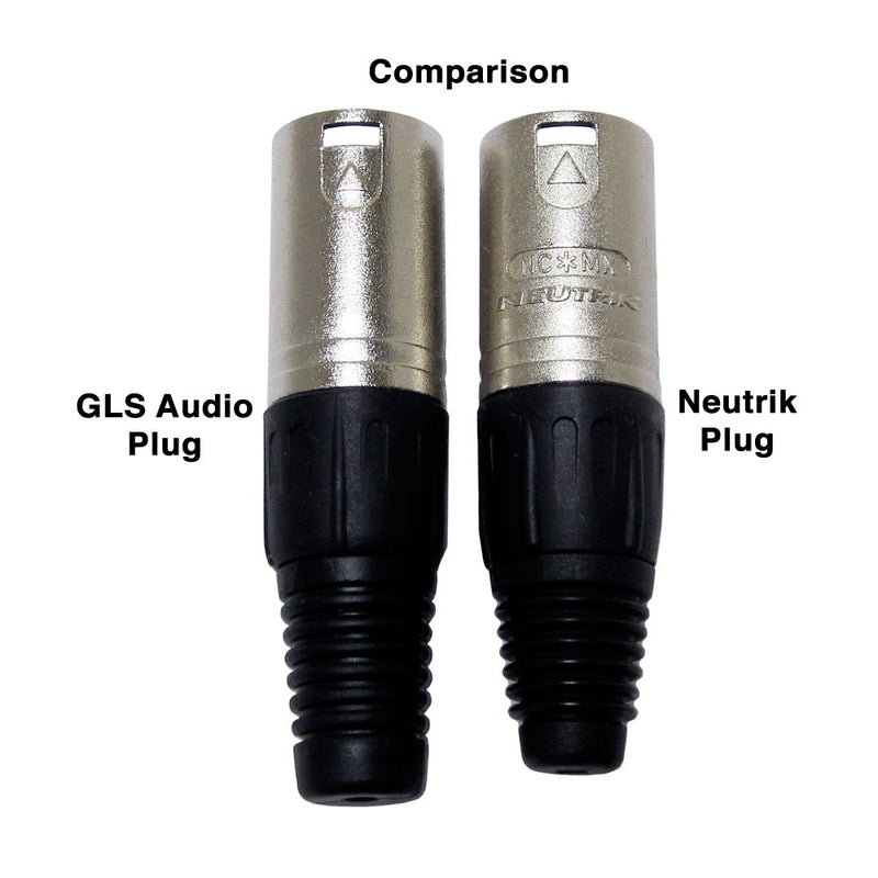 [AUSTRALIA] - GLS Audio 2ft Patch Cable Cords - XLR Male to XLR Female Black Cables - 2' Balanced Snake Cord - 6 Pack 