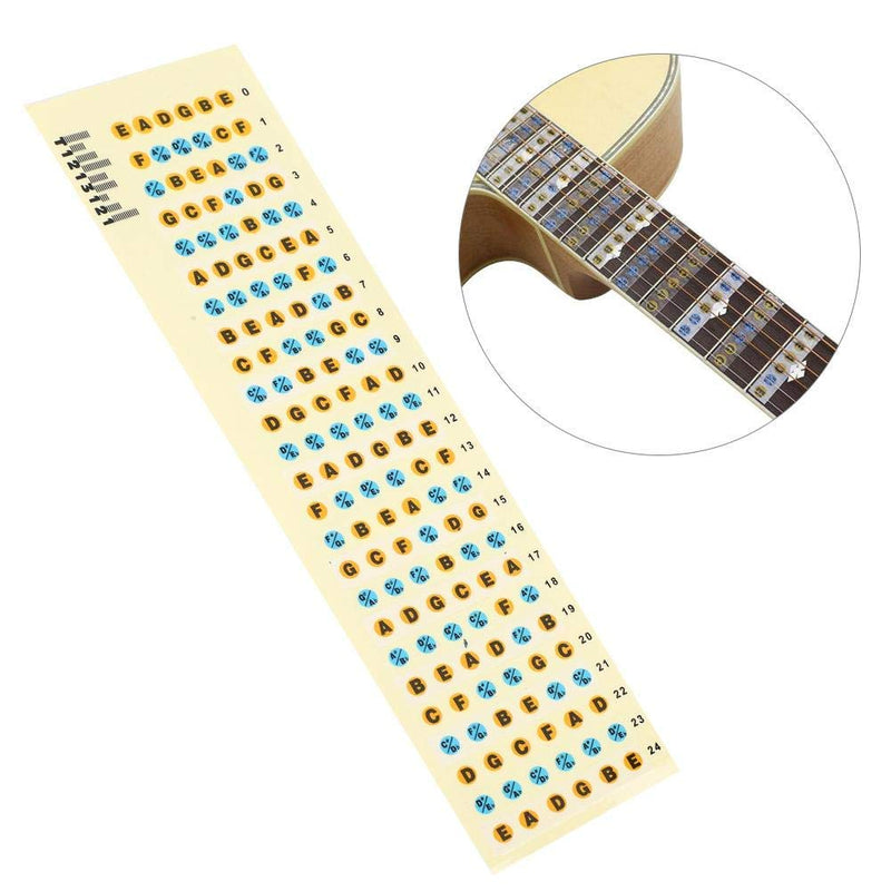 Fafeims Guitar Fretboard Stickers Wear-Resistant Fingerboard Note Decals Frets Map Sticker Decoration