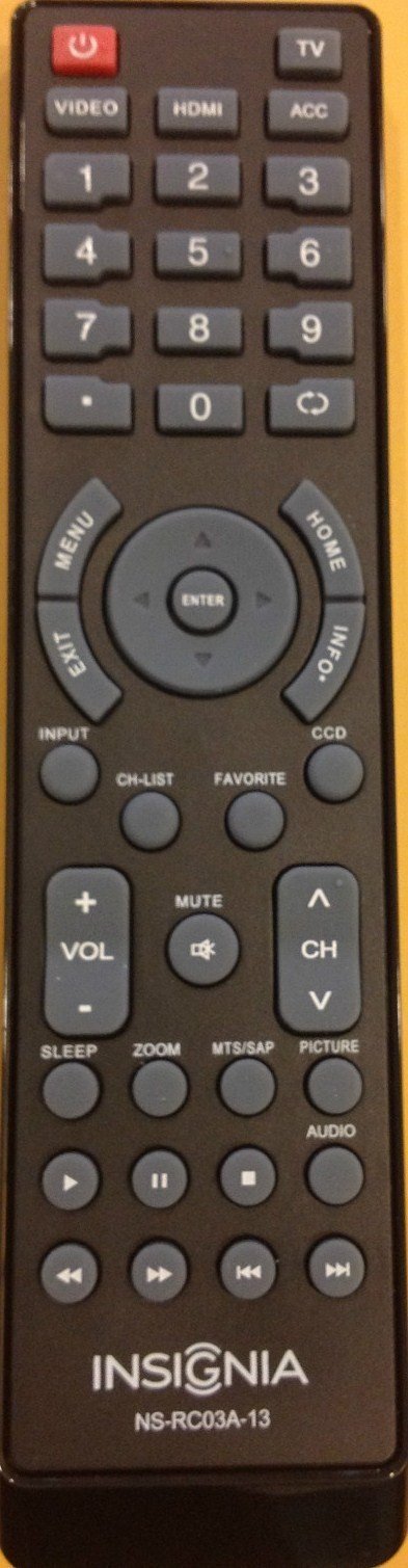 New BBY Insignia Brand tv Remote NS-RC03A-13 Sub NS-RC05A-11 remote-30 Days