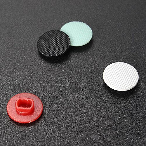 Replacement 3D Analog Joystick Thumb Button Stick Cap Cover Grips for Sony PSP 1000 (1x Red 1xLight Green 1x Black 1x White)