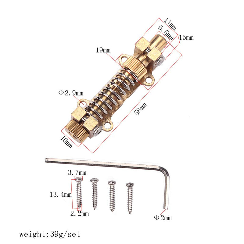 Alnicov Brass Tremolo Stabilizer Guitar Tremolo Stopper Stabilizing Device Kit for Fender Electric Guitars Accessories