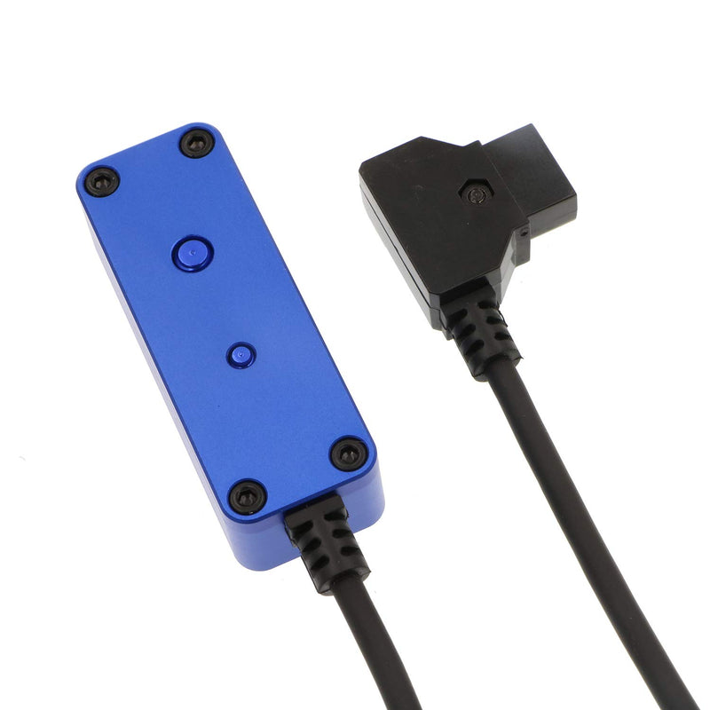 Alvin’s Cables D-tap Splitter P-Tap HUB Cable Dtap Male to Three Port D tap Female Splitter Cable with Screw Threads for ARRI RED Z CAM Cameras TILTA Steadicam IDX V-Mount Battery-Blue Blue aluminum with screw threads