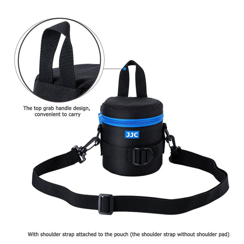 JJC Deluxe Lens Case Pouch for Canon EF-S 18-55mm/EF-S 10-18mm/EF 50mm,Nikon AF-S 18-55mm/AF-P 18-55mm/Nikkor 50mm,Fuji Fujinon XF 18-55mm/XF 23mm/XF 16mm and other Lens below 3.07" x 4.92"(D x L) S Size