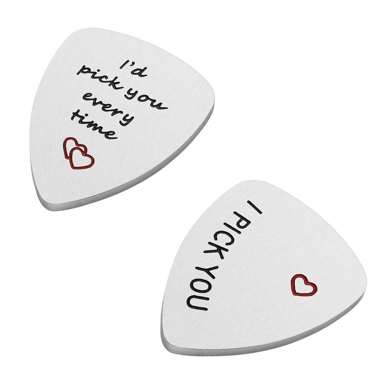 Valentine's Day Gifts for Boyfriend - Anniversary Gifts for Him Men Birthday Gifts for Musician Husband Pack of 2 Guitar Picks, Boyfriend Gifts, Husband Gifts C