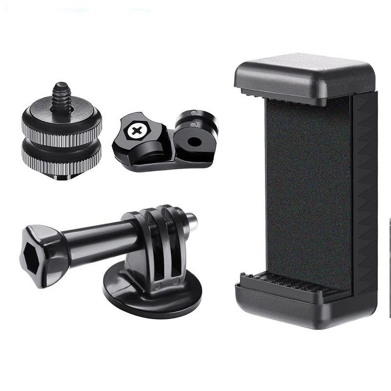 AngelReally Phone Holder Camera Hot Shoe Mount Adapter Kit for GoPro Hero 9 8 7 6 5, DJI OSMO Action, iPhone1211 Pro MaxXXR, Samsung, Attaching on DSLR Camera or Ring Light