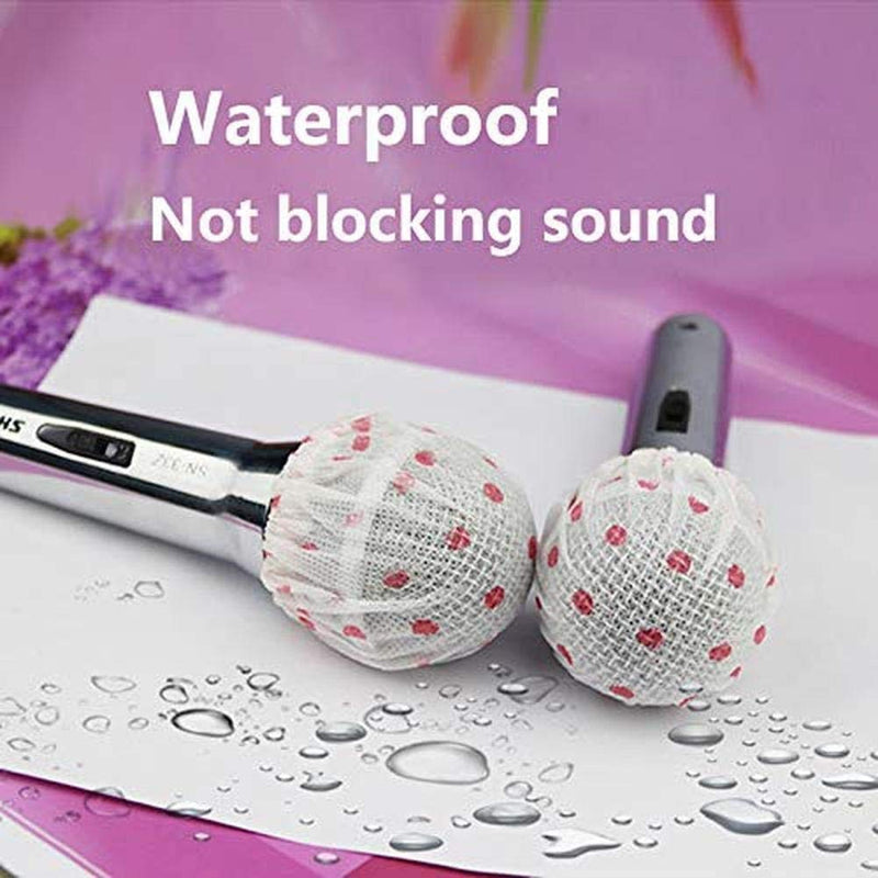 [AUSTRALIA] - 100PCS Disposable Microphone Cover, Mic Skin Cover, Non-Woven Handheld Microphone Windscreen Protective Cap for KTV Karaoke Recording Room Stage(Red) Red 