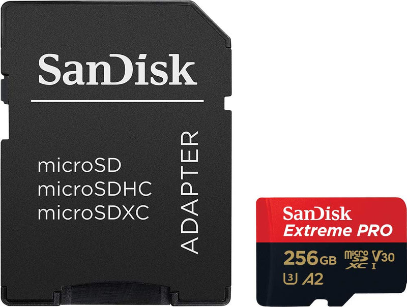 SanDisk Extreme Pro Micro SDXC UHS-I U3 A2 V30 Memory Card (256GB) 256GB