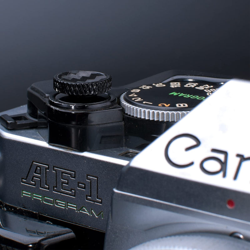 (2 Pack) PIBIETTN Camera Shutter Button, Copper Soft Shutter Release Button Compatible with Fujifilm Fuji Sony Leica Camera Release Button(Imitation Carbon Fiber Black)