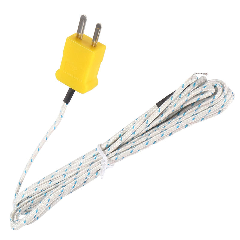 UMLIFE 3M K Type Mini-Connector Thermocouple Temperature Probe Sensor Measure Range -50~700°C,Compatible with TM902C/ TES1310 (6 Pieces)