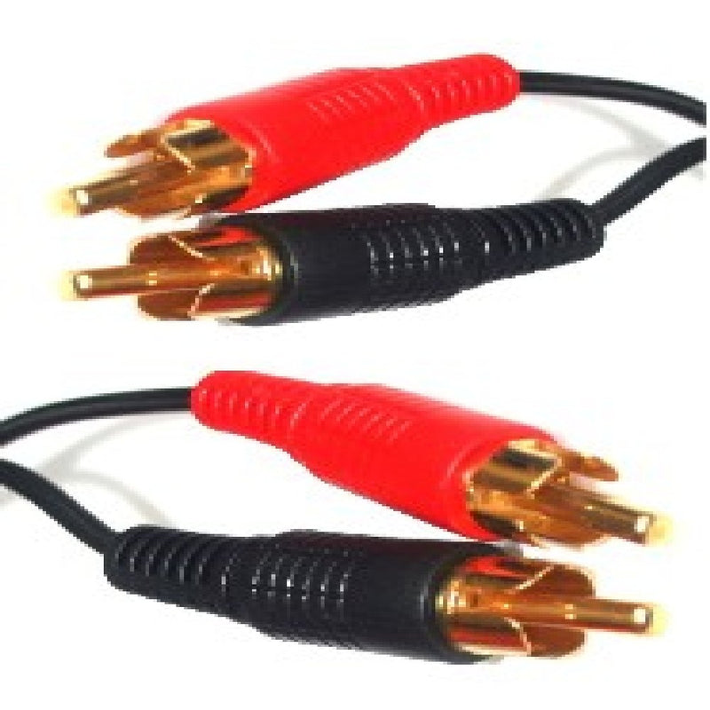 World of Data® AudioPro TWIN RCA (PHONO) Cable 15m - 24k Gold Plated - Male to Male - Left & Right Audio - Stereo Sound F: 15m (£7.99)