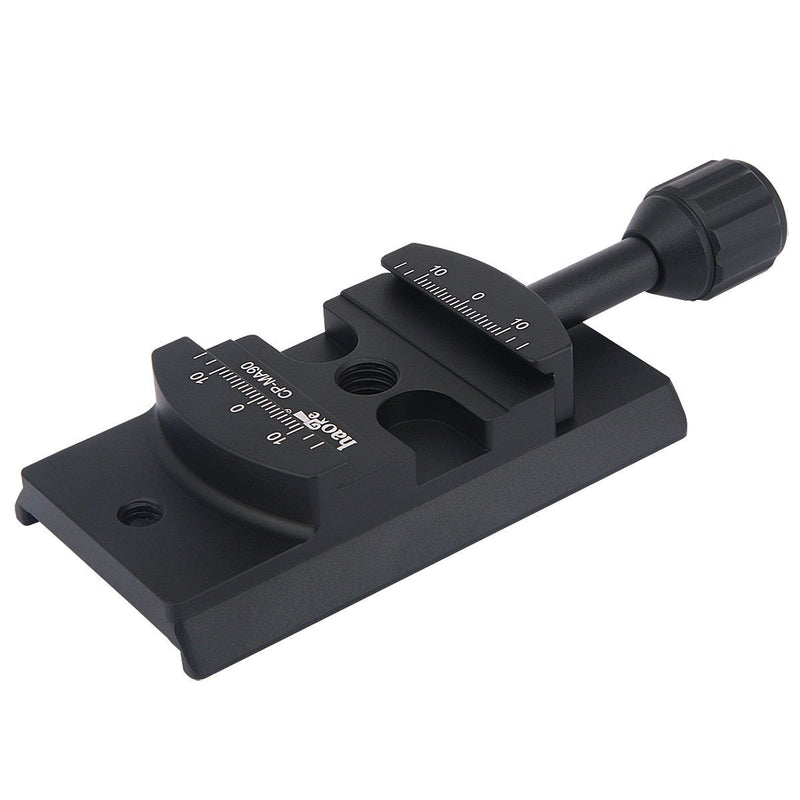 [AUSTRALIA] - Haoge CP-MA90 Quick Release Plate QR Clamp Adapter Convertor for Select Manfrotto Tripod Fluid Video Head to Arca-Swiss Compatible, Fit 501PL / Q5 / 504PLONG / 500PLONG Heads Adapter for Manfrotto Fluid Head 