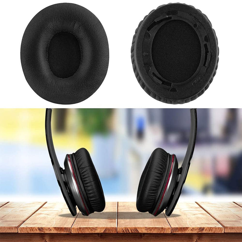 [AUSTRALIA] - Solo 1 Replacement Earpads Ear Pad Cushions Compatible with Monster Beats by Dr.Dre Solo1.0 Solo HD Wired On-Ear Headphones (Black) Black 