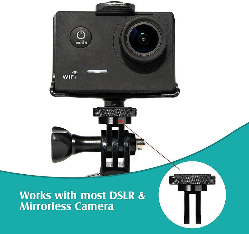 2 PCS Aluminum Camera Tripod Adapter 1/4"-20 Conversion Adapter Mount Compatible with Gopro Action Cameras insta360 and Other Standard 1/4 Accessories, 1/4 Camera Mount Adapter for GoPro Ecosystem 2 PCS