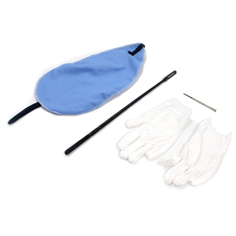 FarBoat 5Pcs Flute Cleaning Kit, Flute Cleaning Rod, Cleaning Cloth, Screwdriver, Gloves, Care Tools for Flute Piccolo