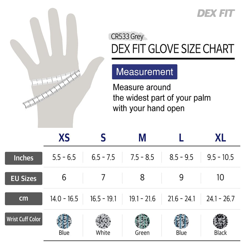 DEX FIT A2 Cut Resistant Gloves CR533, 3D Comfort Stretch Fit, Power Grip, Smart Touch, Thin & Lightweight, Durable Foam Nitrile Coating for Gardening & Mechanics, Gray X-Small 1 Pair X-Small(Pack of 2) Cr533 Grey 1pr