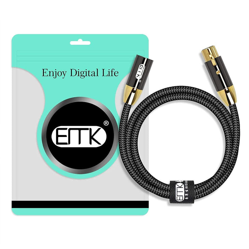 XLR Audio Cable 3-Pin Balanced Cable Male to Female Behringer Mixer Speaker Microphone Cable 3pin Balanced XLR to XLR Ettector Equalizer Cable (3m) 3.0 Metres