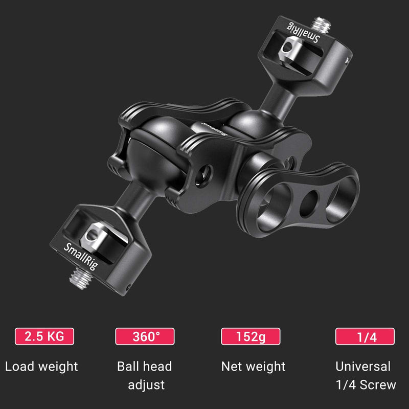 [AUSTRALIA] - SMALLRIG Articulating Magic Arm with Double Ballheads (1/4" Screw) Monitor Mount for Field Monitor, Lights, Audio Recorders - 2070 