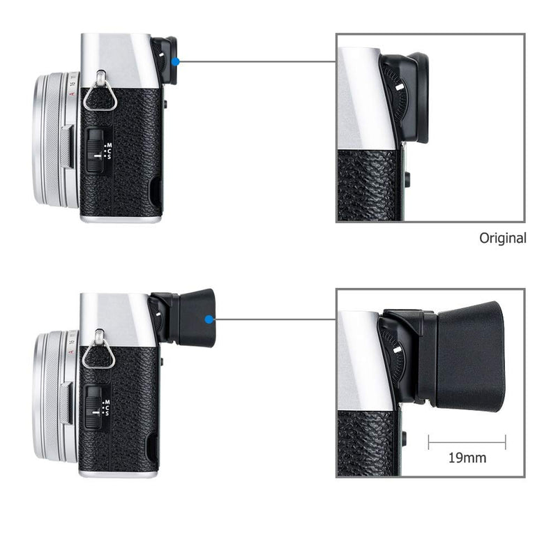 Soft Silicon Camera Viewfinder Eyecup Eyepiece Eyeshade for Fujifilm Fuji X100V Eye Cup Protector (Hot Shoe Mount Installation) / Fits X100V Only for X100V