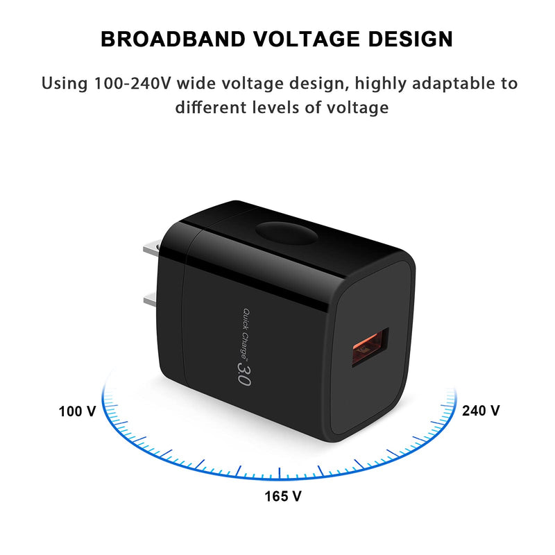 USB C Fast Charger for Samsung Galaxy S21 S20 5G FE Plus Ultra S10 S10e S9 S8 Note 20 10 9 8 A32, LG Stylo 4/5/6, G8X G7 G6 G5 V60 ThinQ Phone, Rapid Wall Charger + Car Adapter + 2 Type C Cable 3ft