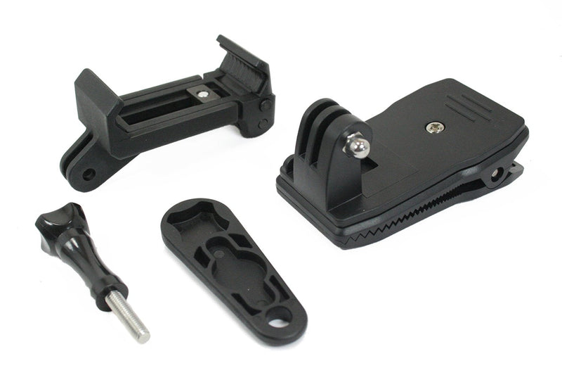 Action Mount Wearable Backpack Clip and Phone Holder Setup. Compatible Mount System with Wearable Battery Pack, and Sport Camera. Wear Your Device While Hiking/Traveling. (Backpack Clip/Phone Mount) Backpack Clip/Phone Mount