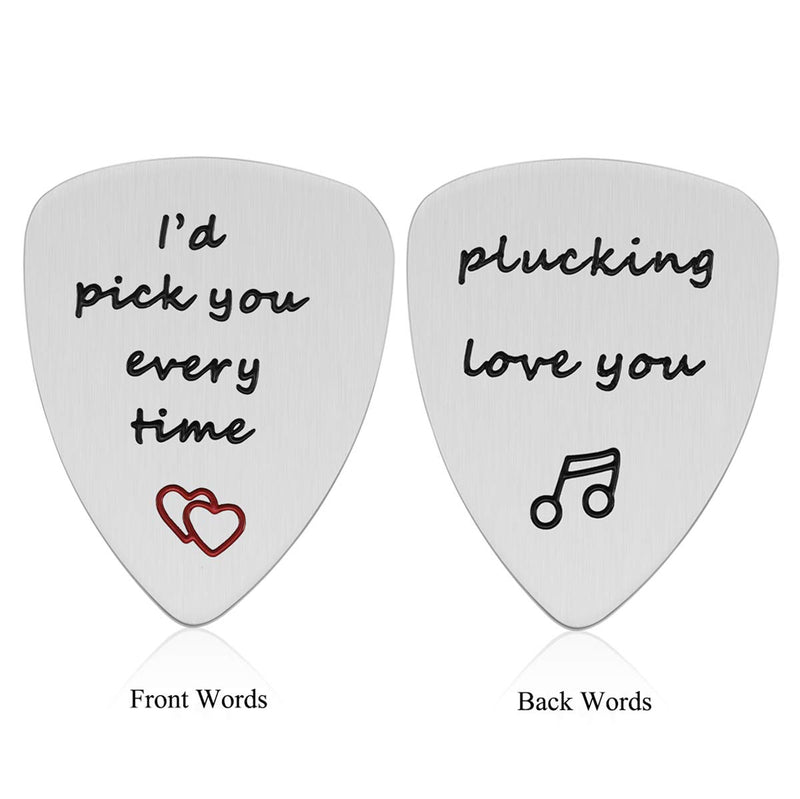 Valentine's Day Gifts for Boyfriend - Anniversary Gifts for Him Men Birthday Gifts for Musician Husband Pack of 2 Guitar Picks, Boyfriend Gifts, Husband Gifts C