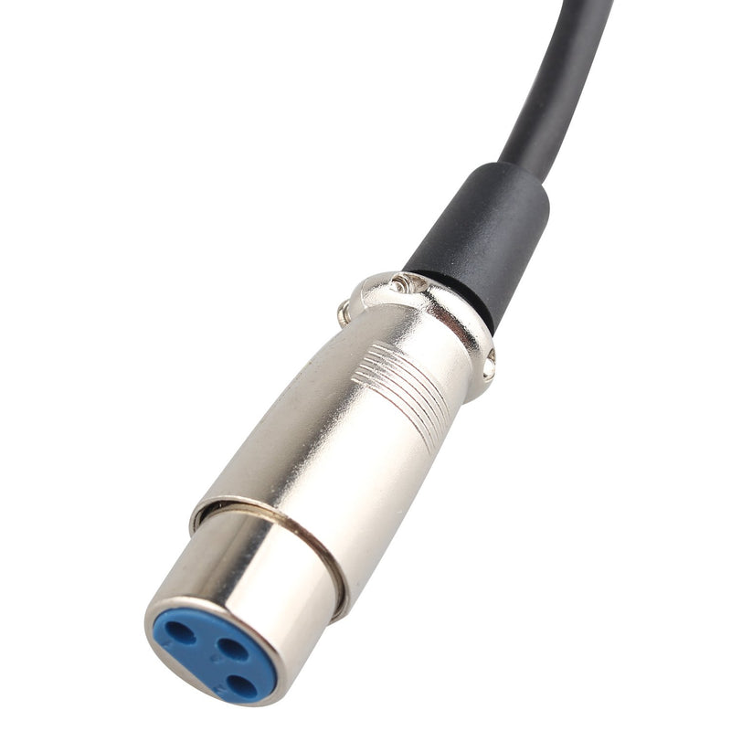 Futheda Female XLR to 6.35mm Stereo TRS Jack Lead/Balanced Signal/Audio Patch Microphone Cable 0.5m Black