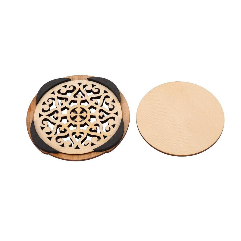 Dilwe Guitar Sound Hole cover, Wooden Soundhole Cover Protector for Acoustic Classic Guitar 41'' #2