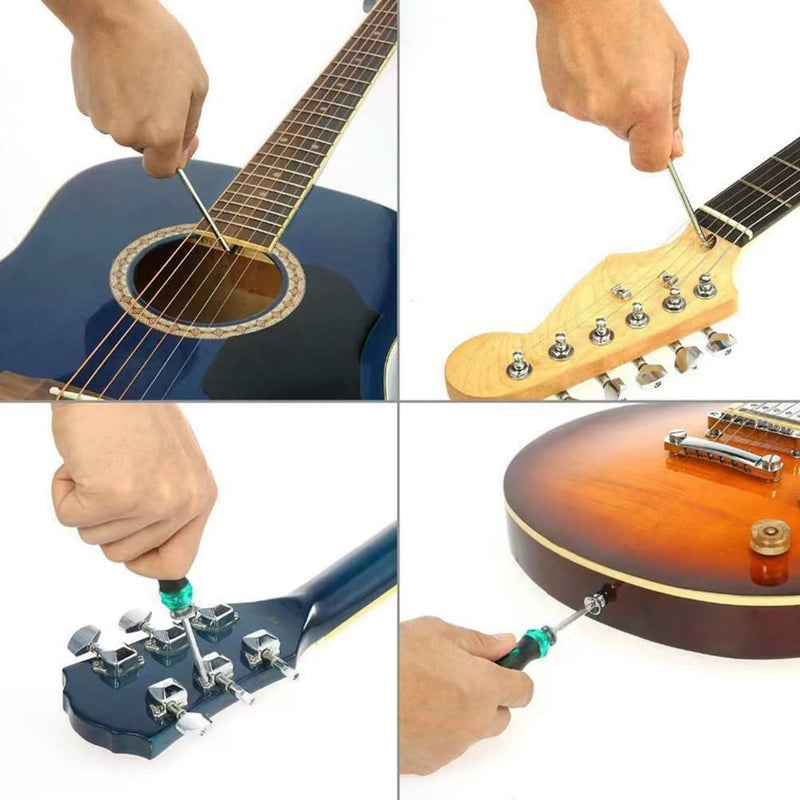 [AUSTRALIA] - Guitar Tool Kits, 28Pcs Repair Setup Maintenance Adjustments with Carry Bag DIY for Electric Guitar, Ukulele, Bass Banjo & Other Stringed Instruments Beginner Professionals Luthier Easy Use 28-Piece 