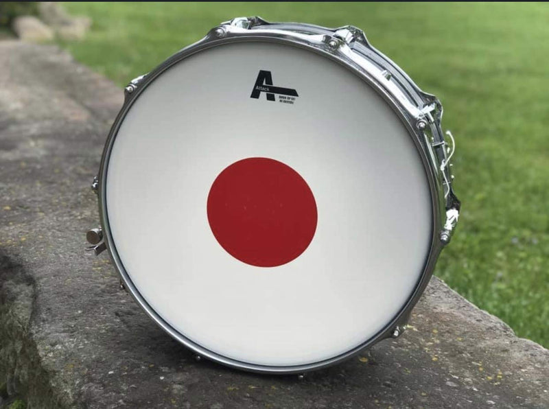 Attack Drumheads The Baron Snare Drum Head With Red Power Dot 14" Snare Head No overtone