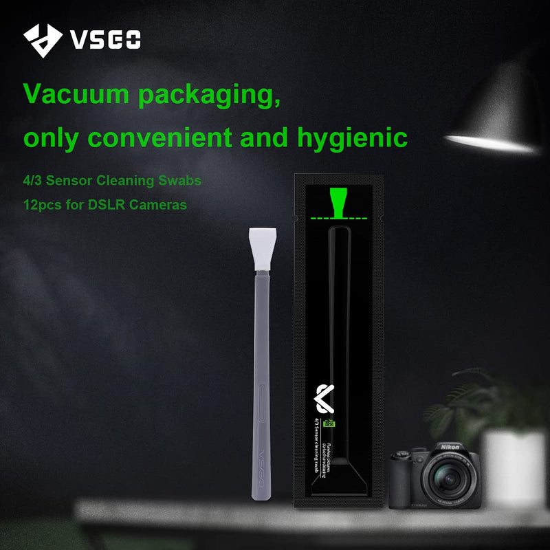 VSGO V-S01E Micro Four Thirds 4/3 Sensor Cleaning Swabs 12pcs for DSLR Cameras