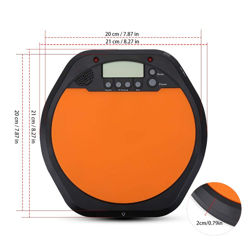 Drum Practice Training Pad, Digital Electronic Drum Training Pad Tempo Metronome with Earphone