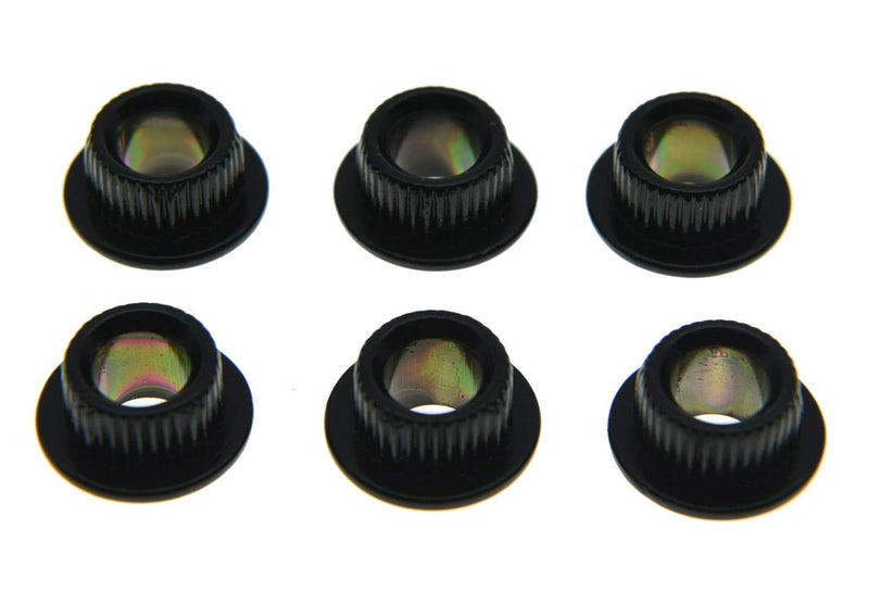 KAISH Metal Black 10mm Vintage Guitar Tuning Keys Conversion Bushings Adapter Ferrules