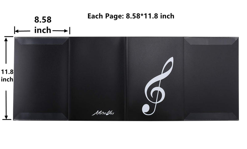 MOREYES Music Folder For Music Sheets Unfolding When Playing Instrument (black)