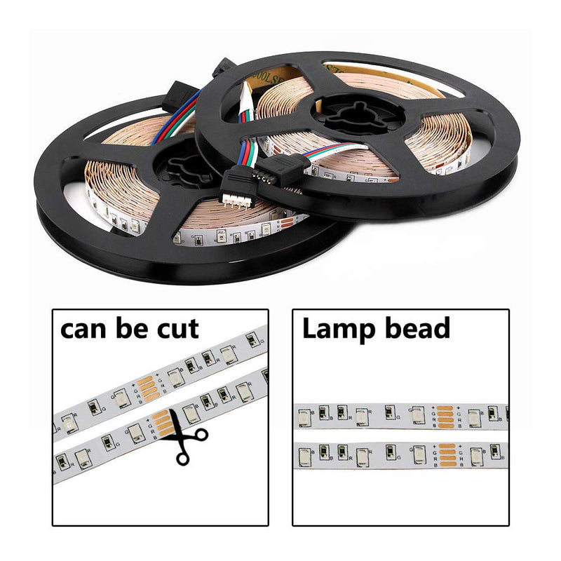 [AUSTRALIA] - LED Strip Lights 16.4ft with Remote Control, Flexible Color Changing Kit, USB 150 RGB 2835 Tape Light 5V Power Supply for Room, Bedroom, TV, Kitchen 