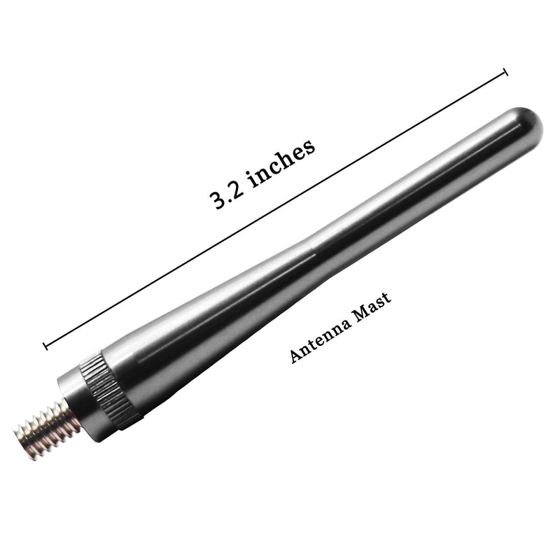 JAPower Replacement Antenna Compatible with Dodge RAM Rebel 2015-2018 | 3.2 inches-Titanium Titanium