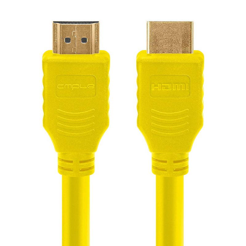 [AUSTRALIA] - Cmple - High Speed HDMI Cable [990-N] 28AWG HDMI Cord, Support HDTV Ultra-HD (UHD), 4K@60Hz, 18Gbps, 1.5 FT Yellow 1.5FT 