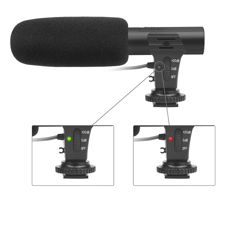 SHOOT 3.5mm Camera Video Vlogging Microphone,VLOG Photography Interview MIC Digital Video Recording for Canon Nikon DSLR Camera DV Camcorder (Need 3.5mm Interface)