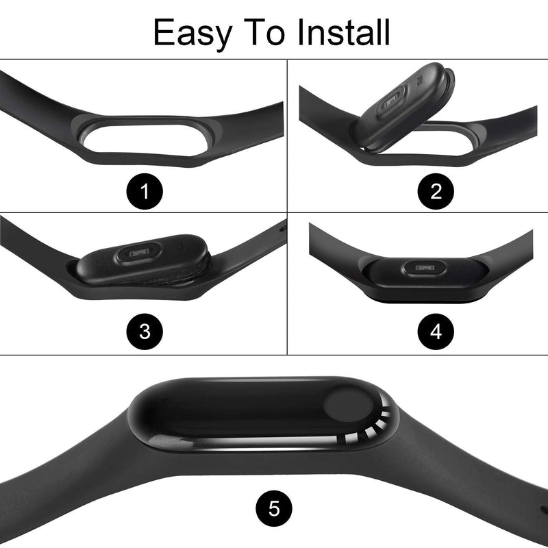 Tkasing mi Band 4 Strap,Band for Xiaomi 3/Xiaomi 4 Smartwatch Wristbands Replacement Accessories Straps Bracelets for Mi Band 4 Strap (Not for Mi1/2)