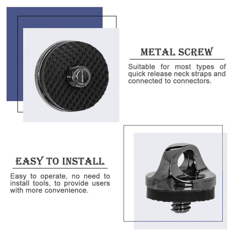 [AUSTRALIA] - KingBra 1/4" Quick Install Metal Screw Holder for Quick Release Camera Neck Strap 6pcs 