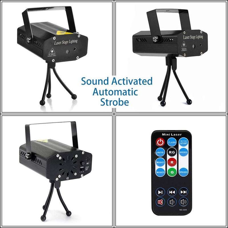 [AUSTRALIA] - Party Lights,Disco DJ Lights Rave Stage Lighting Projector Effect Sound Activated Flash Strobe Light with Remote Control for Parties Home Show Bar Club Birthday KTV DJ Pub Karaoke Christmas Holiday 