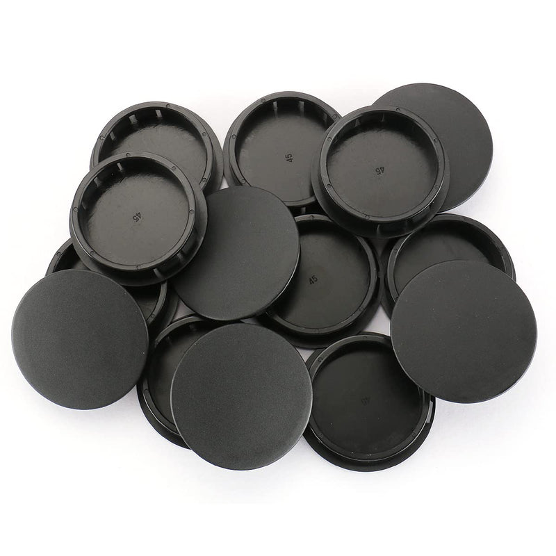 Baomain Plastic Locking Hole Plugs Panel Hole Diameter 1.75" (45mm) Black HP-45 Pack of 25