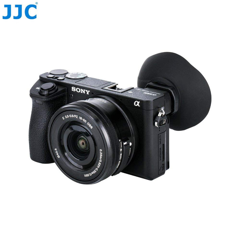 JJC ES-A6500G Oval Shape Soft Silicone 360 Rotatable Ergonomic Camera Viewfinder Eyecup Eyepiece for Sony Alpha A6500, replaces Sony FDA-EP17 Eyecup