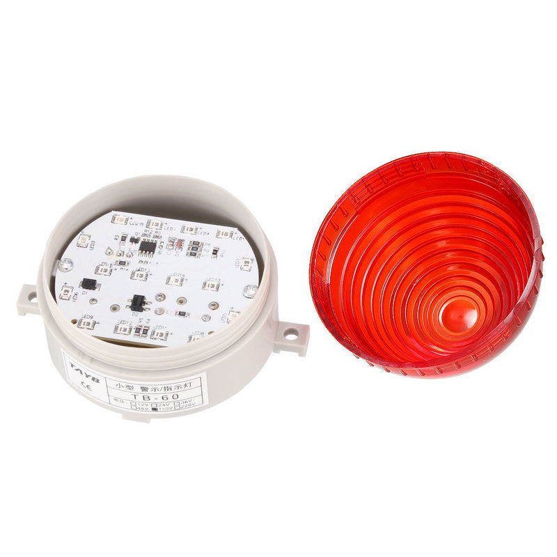 uxcell LED Warning Light Bulb Flashing Bright Industrial Signal Alarm Lamp AC110V Red TB-60