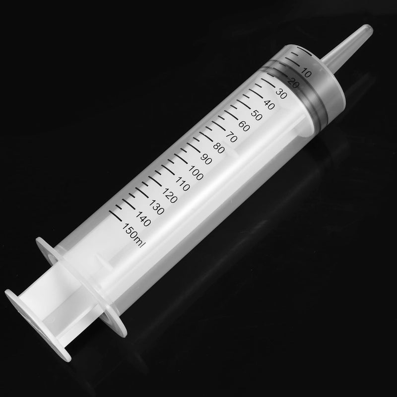 HUOBAOPAO 3 PCS 150 ML Large Syringes, Plastic Garden Industrial Syringes for Scientific Labs, Measuring, Watering, Refilling, Filtration Multiple Uses 3 pack