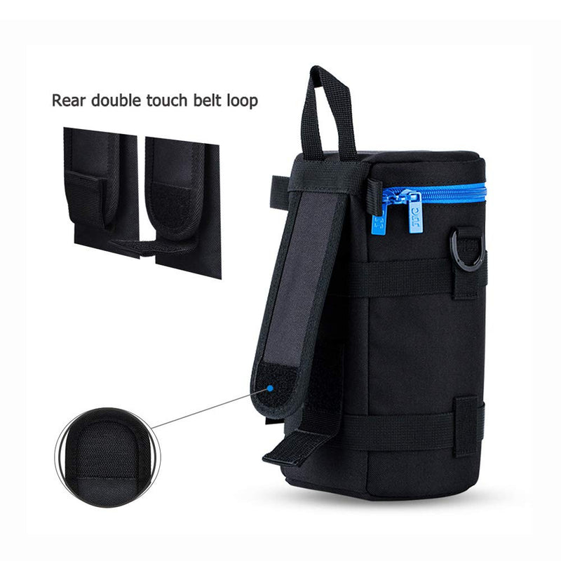 [AUSTRALIA] - JJC Camera Lens Pouch Case for Canon RF 600mm EF 70-200mm Nikon Nikkor AF-S 70-200mm AF 80-200mm & More, Zipper Polyester Lens Protective Bag Interior Size 4.45x9.45” XXXL 