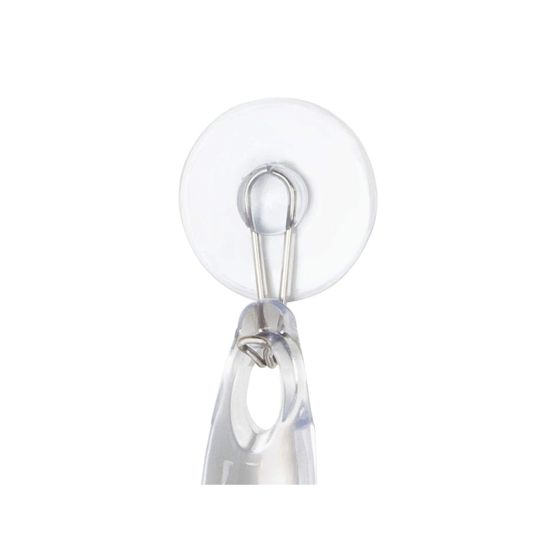 iDesign Plastic Bath Squeegee for Glass with Suction Hook Holder – 12", Clear
