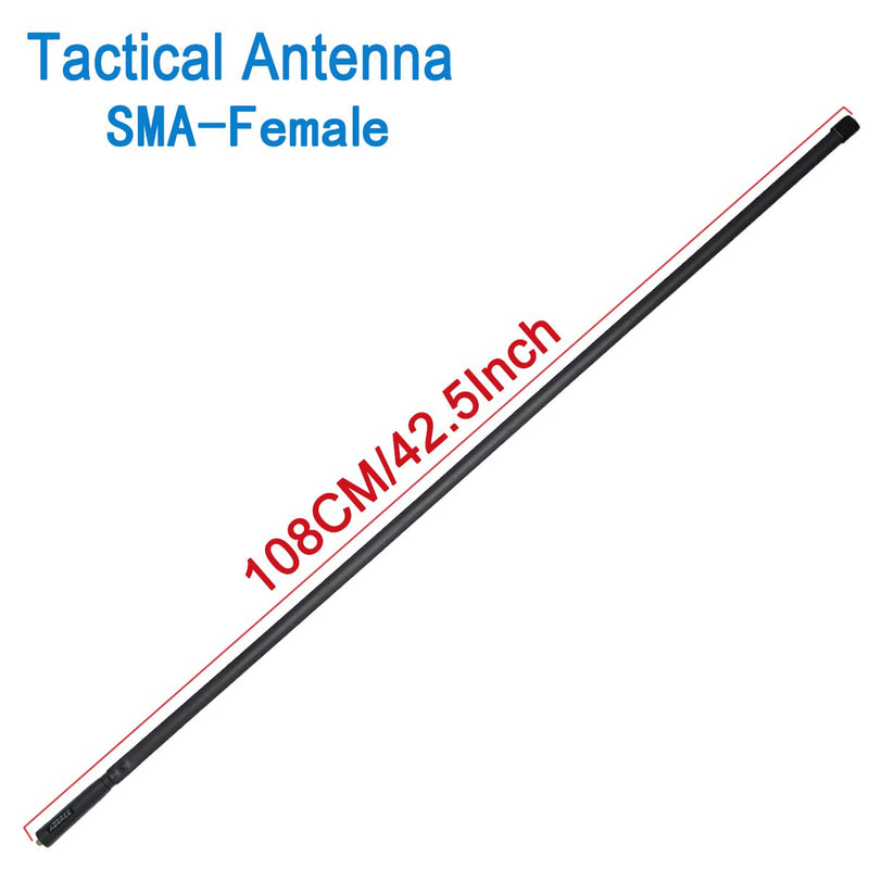 42.5-Inch Length ABBREE SMA-Female Dual Band 144/430Mhz Foldable CS Tactical Antenna for Baofeng UV-5R UV-82 BF-F8HP UV-9R Plus Ham Two Way Radio 42.5 in